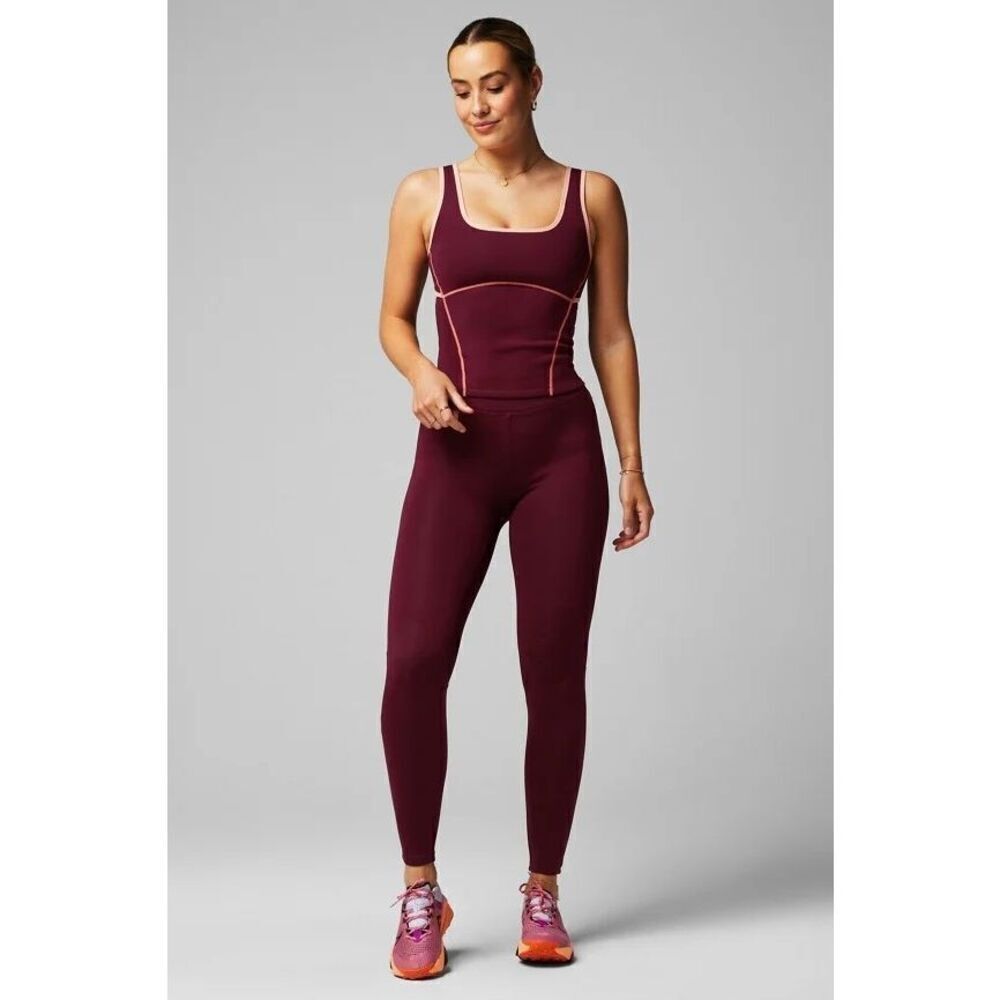 ✨Fabletics Barrier Scuba Sz Large Merlot Tank✨